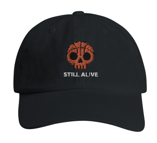 Still Alive Skull Basketball Dad Cap